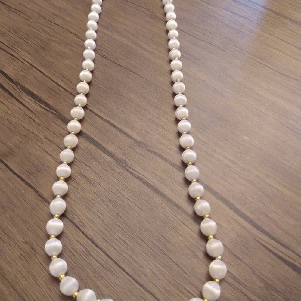 Royal bridal silk ivory necklace vintage‎ estate